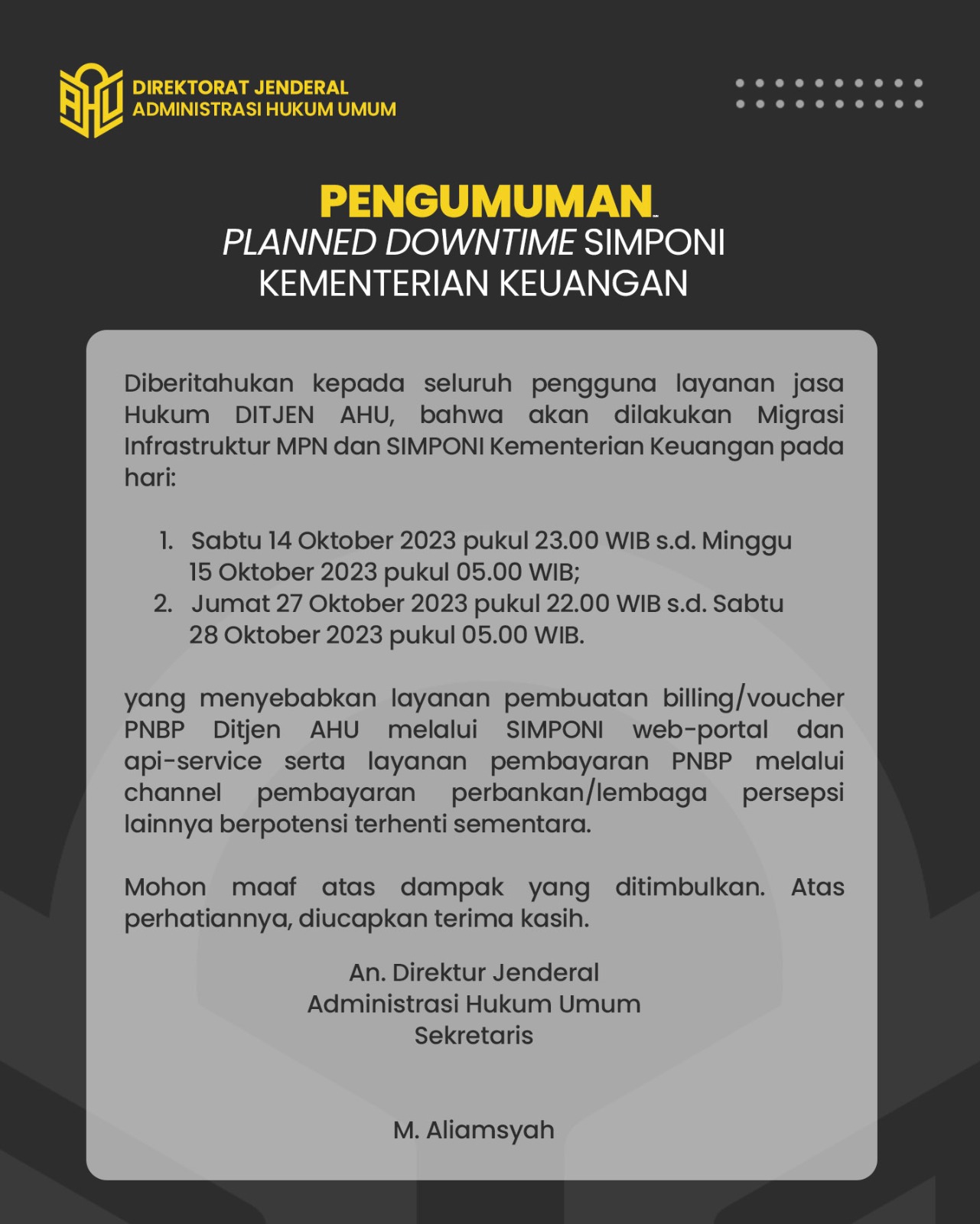 PENGUMUMAN