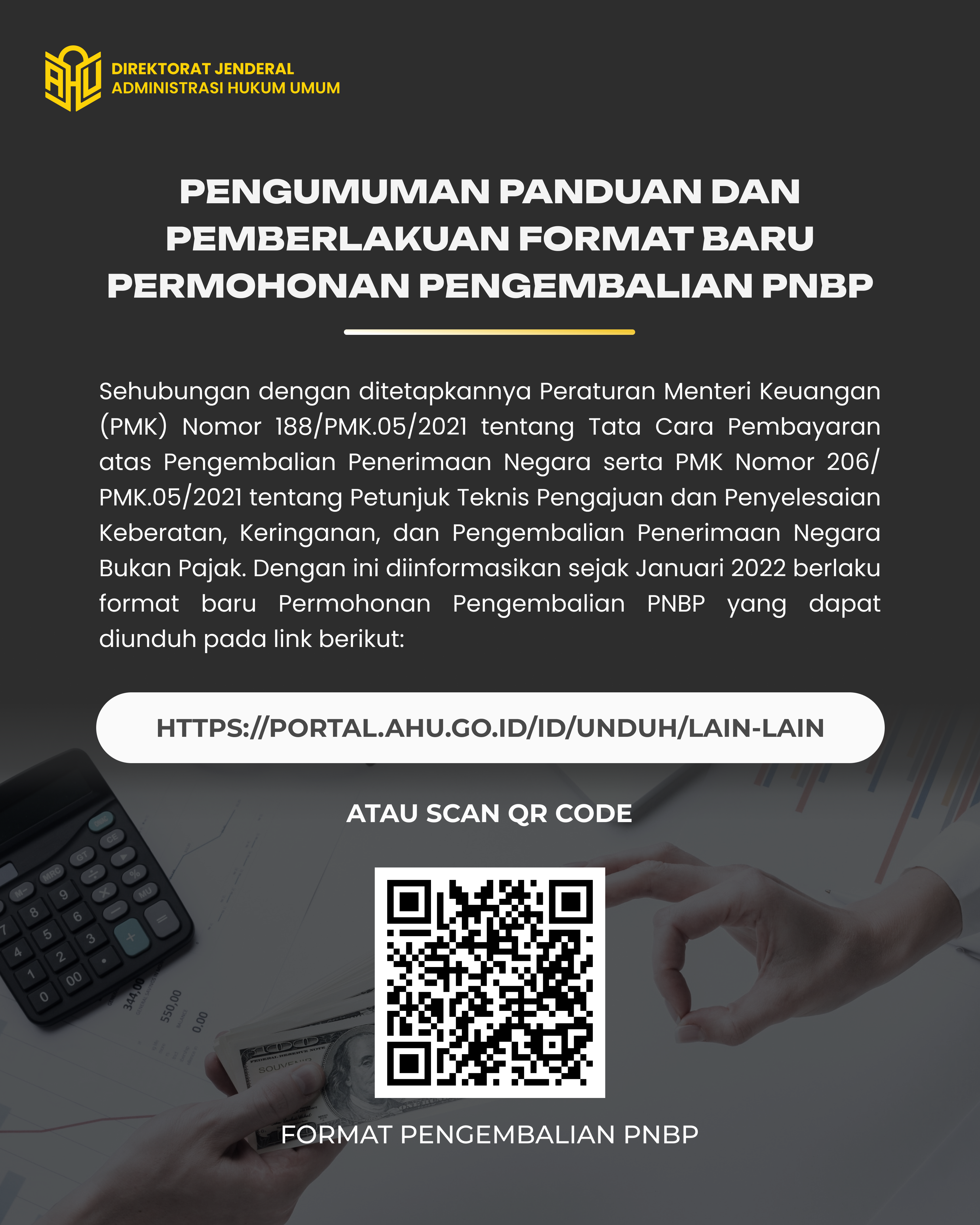 PENGUMUMAN PANDUAN DAN FORMAT BARU PNBP