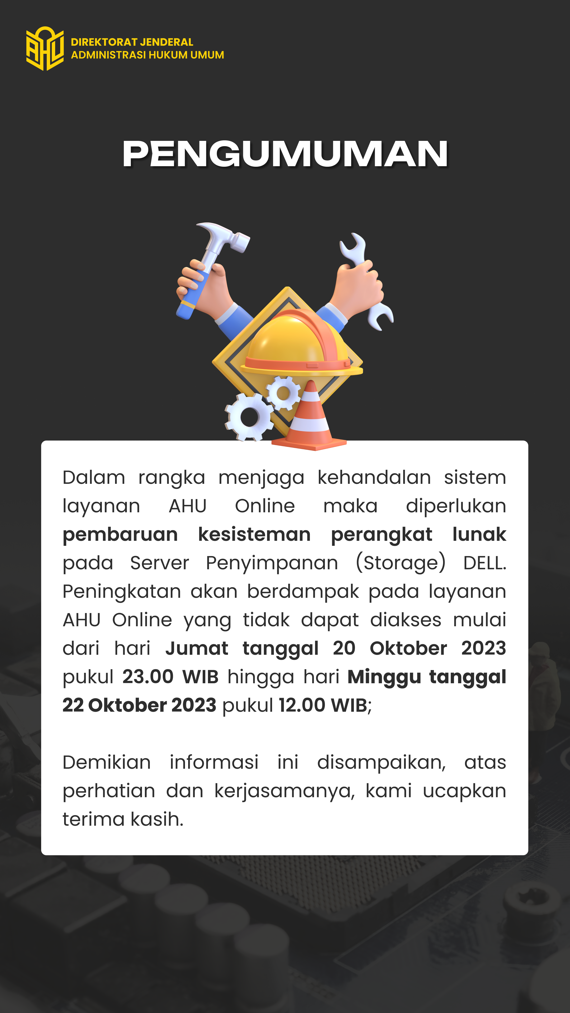 PENGUMUMAN